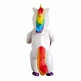 thumbnail image 6 of Inflatable Unicorn Costume Cosplay Party Holiday Christmas Halloween Parade Carnival Suit Jumpsuit Theme Party Dress Up,Height 59"–74.8",WHITE, 6 of 7