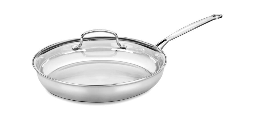 Cuisinart Chef's Classic Stainless Steel 12" Skillet with Glass Cover -  Walmart.com