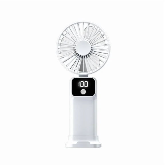 Ultra Quiet 100-Speed Foldable Fan Handheld Neck Wearable Mini Fan with Digital Display & Phone Stand