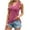 Hot Pink, variant on Tank Tops for Women Plus Size Sleeveless V-neck Solid Color Striped Casual Pullover Vest Black L