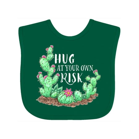 

Inktastic Hug At Your Own Risk Cacti and Succulents Gift Baby Boy or Baby Girl Bib