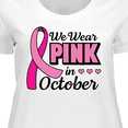 thumbnail image 4 of Inktastic Breast Cancer Awareness We Wear Pink in October Women's Plus Size T-Shirt, 4 of 5