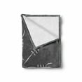 thumbnail image 2 of Grey and White Soft Flannel Fleece Throw Blanket, Greyscale Background with Motifs and Curlicues Pattern, Cozy Plush for Indoor and Outdoor Use, 50" x 70", Grey White White, by Ambesonne, 2 of 6
