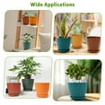 thumbnail image 2 of 6-Inch Plastic Plant Pots, 5-Pack Flower Pots with Drainage Holes & Saucers, Indoor Outdoor Planters for Garden & Home, Multicolor, 2 of 8