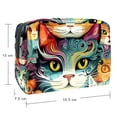 thumbnail image 5 of Cat Waterproof Cosmetic Travel Pouch Bag Makeup Organizer Small Lightweight Large Capacity Printed Design for Ladies and Girls, 5 of 6
