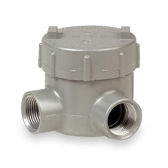 Hubbell Killark Conduit Outlet Body,Alum,Trd Sz 1/2in GECLT-1