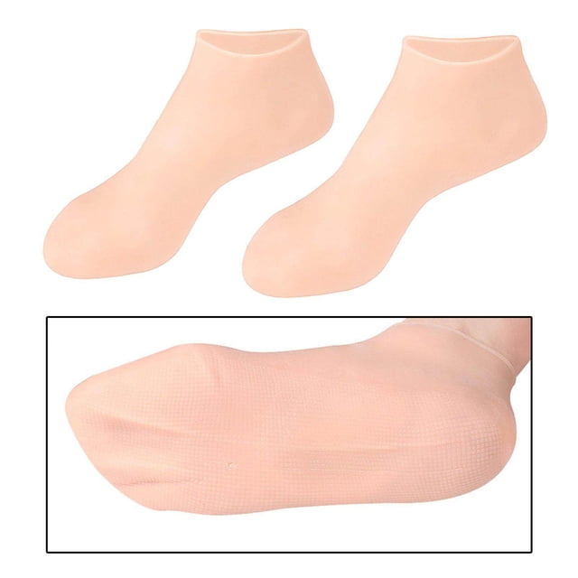 ziyahi Soft Silicone Gel Socks Anti-cracking Protection Rough Toe Socks Men and Rough Foot Care Protector Protection Foot Care Protector Skin L