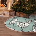 thumbnail image 5 of Sikiie Hand Drawn Chickens Nativity Christmas Tree Skirt, Jesus Christian Winter Holiday Tree Mat Decoration(30-48IN)48", 5 of 6