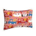 thumbnail image 2 of Balery Cartoon with Traffic Elements Bedding Queen Pillow Cases - Envelope Closure - Soft Brushed Microfiber Fabric - Shrinkage and Fade Resistant Pillow Cases-16"x24", 2 of 9