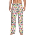 thumbnail image 2 of Kdxio Tulips Flowers Print Men's Sleep Pajama Pant Lounge Pants with Pockets, 2 of 8