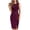 Wine, variant on Qiopertar Women's Party Dress Sleeveless Sequin Patchwork Slim Fit Split Cocktail Dress Elegant Evening Gown, Black S