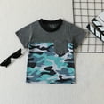 thumbnail image 5 of Virmaxy 0-3T Toddler Baby Boys Suit Camouflage Print Short Sleeve Top Pocket Shorts Casual Set Gray 18-24 Months, 5 of 9