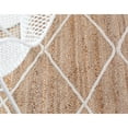 thumbnail image 6 of 2' x 3' Brown and Ivory Geometric Hand Braided Rectangular Area Throw Rug, 6 of 8