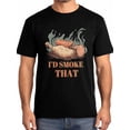 thumbnail image 1 of Camisetas retro de jamón delicioso para hombre, camisetas de manga corta para hombre, camisetas de cuello redondo con palabras divertidas de barbacoa para hombre., 1 of 8