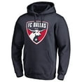 thumbnail image 2 of Men's Navy FC Dallas Primary Team Logo Fitted Pullover Hoodie, 2 of 3