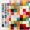 D.Color grid, variant on iPad 6th 5th Air 1st 2nd Gen 9.7 Inch [iPad 6 5 Air 1 2 ] A1893 A1822 A1566 MH2V2LL/A MRM52LL/A MP242LL/A Trifold Printed Adjustable Stand Feature Case with TPU Heat Dissipation Back - Starry Night
