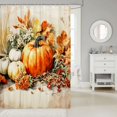thumbnail image 2 of Manfei Thanksgiving Print Shower Curtain 72Wx84L,Minimalist Skull Bathroom Shower Curtain, 2 of 5