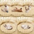 thumbnail image 7 of Lanola Deluxe Plush Dog Crate Beds, Washable Soft Shaggy Round Cat Sleeping Mat Pad, Kitten Supplies for Indoor Pets, Anti-Slip Area Rugs for Living Room Bedroom(Gray,15in), 7 of 7