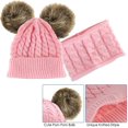 thumbnail image 1 of Conjunto de bufanda para niños Conjunto de gorro de invierno para bebé niña Gorro con pompones de punto de invierno LingWen 9024715623171, 1 of 1