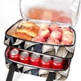 thumbnail image 5 of Plant Double Layered Insulated Lunch Bag with Two Compartments - Large Capacity Refrigerated Meal Bag for Hand Carry - 7.1x11.4x16.1 Inches, 5 of 6
