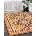 thumbnail image 3 of Ahgly Company Machine Washable Indoor Round Traditional Grapefruit Red Area Rugs, 3' Round, 3 of 7