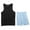 Mens 2 Piece Outfits Sets Sky Blue, variant on Mens 2 Piece Pajama Outfits Sets Silk L-4X Plus Size Lightweight Solid Sleeveless Tank Tops and Shorts Stretchy Slim Athletic Workout Suits