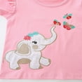thumbnail image 5 of Hienoo Toddler Girls Outfits Animal Embroidery Cotton Short Sleeve T-Shirt Shorts Set, Sizes 2-3T, 5 of 5