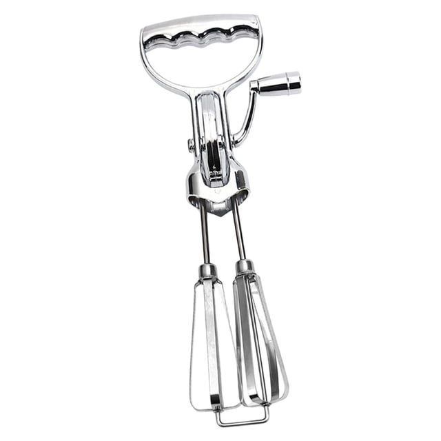 Manual Doble Cabezal Resistente Portátil de Acero Inoxidable con Mango Práctico para Uso Culinario y Mezclado de Ingredientes Adecuado para
