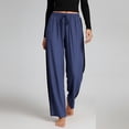 thumbnail image 6 of Aofany Womens Slacks Elastic Waist Straight Leg Pants Plus Size Casual Loose Commuting Trousers with Pockets, 6 of 8
