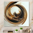 thumbnail image 2 of Designart Black And Gold Swirl II Canvas Wall Art, 2 of 5