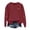 Brick Red, variant on Kaondbfi Sweatshirt for Women Fall Winter Tops Long Sleeve Shirts Oversized Tshirts Round Neck Women's Fashion Essentials Clothing