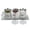 Silver, variant on Wanchiy 4-Piece Glass Canister Set with Crushed Diamond Tray – Gold, Airtight Lids for Coffee, Tea & Sugar