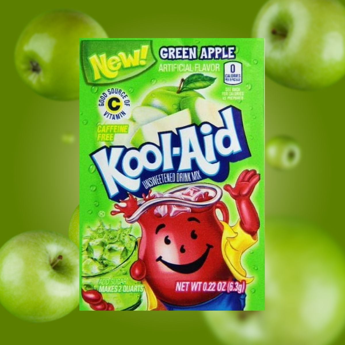 Kool-Aid Green Apple Unsweetened Drink Mix - 12 Packets