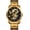 Gold Black, variant on Men Luxury Gold Chinese Dragon Carved Dial Diamond Quartz Watch Casual Waterproof Sport Stainless Steel Wristwatch