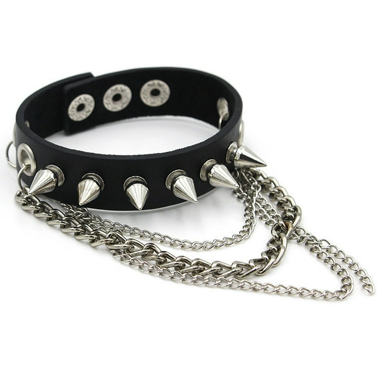 Accessories :: Bracelets :: Last 1) Dark Punk Gothic Edge Multi Charm-Bracelet  126