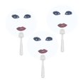 thumbnail image 1 of AMLESO Hand Fan Summer Decoration Clear Round Pocket Fan for Performance Gift Dance 3 Pieces, 1 of 8