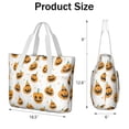 thumbnail image 3 of Tote Bag for Women - White Halloween Jack Shoulder Bag - Large Utility Work Duffle Bag with Zipper Handbag for Travel, Work, Sprots, 3 of 5