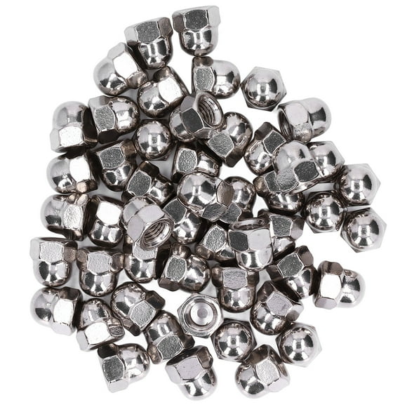 50Pcs Acorn Cap Nuts Stainless Steel Cap Nut Fastener Set Kit for Repair Maintenance Vehicle Machine Equipment