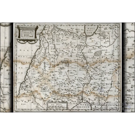 24"x36" Gallery Poster, Map of Samaria 1655