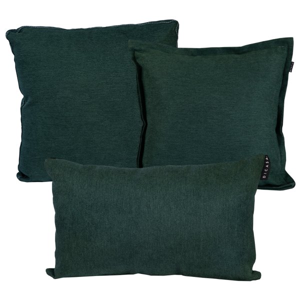 Set de 3 Cojines Decorativos (1 Cuadrado + 1 Cuadrado Grande y 1 Rectangular) Impe Verde
