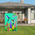 thumbnail image 3 of Amhnf Colorful Hummingbirds And Flowers Garden Flag For Home Outdoor Garden Yard Decor 12x18 inch, 3 of 5