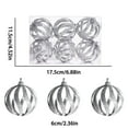 thumbnail image 2 of Kbndieu 6Pcs 2.36" Christmas Ball Ornaments Silver Christmas Tree Decorations Ornaments Set Shatterproof Plastic Christmas Decor Hanging Baubles for Xmas Tree Home Party, 2 of 2