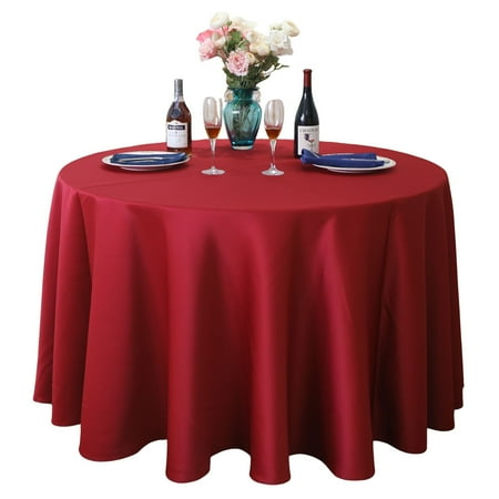 

Large Round Tablecloth Classic Solid Color Tablecloth Double-sided Satin Circle Table Cover For Dining Hotel Restaurant Party Banquet Wedding-I-340cm