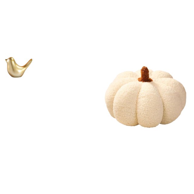 Figura de pájaros,Figura de pájaro dorado,decoración del hogar,estatua de animal,Almohadas de calabaza de Halloween,Almohadas de calabaza de Halloween Decoración del hogar Suave,Cojines de