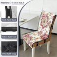 thumbnail image 6 of TSOVTHRID Bohemia Floral Print Quilted Dining Chair Cushion Covers Stretchy Soft Seat Cushion Slipcovers Removable Armless Chair Covers with Detachable Strap, Set of 4, 6 of 7