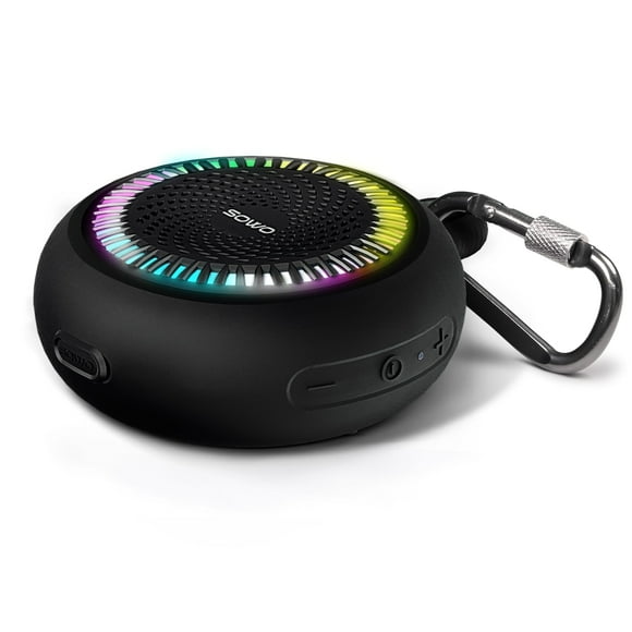 Altavoz de ducha Bluetooth SOWO resistente al agua con emparejamiento TWS negro