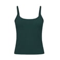 thumbnail image 3 of Qulqfy Scoop Neck Women Tank Tops Solid Plus Size Flowy Sleeveless Knit Casual Summer Beach Army Green Dressy Graphic Shirts XL, 3 of 4