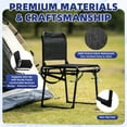 thumbnail image 4 of LIFERECORD Foldable Stadium Bleacher Seat with Back Support - Portable Heavy-Duty Steel Frame Chair for Family, Sports Games, Concerts, Camping - 225 lbs Capacity, Waterproof 600D Oxford Fabric, 4 of 9