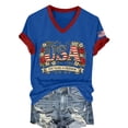 thumbnail image 5 of Plus Size Tops for Women 250Th Anniversary Print V Neck T Shirt 250Th Anniversary Tshirt Patriotic Tee on Sale, 5 of 6