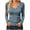 Light Blue, variant on Womens Ribbed Knit Long Sleeve Tops Stretchy Solid Color Blouses Slim Fit Soft Tee Shirts Casual Fashion Breathable Outfits Trendy Fall Winter V Neck Tops